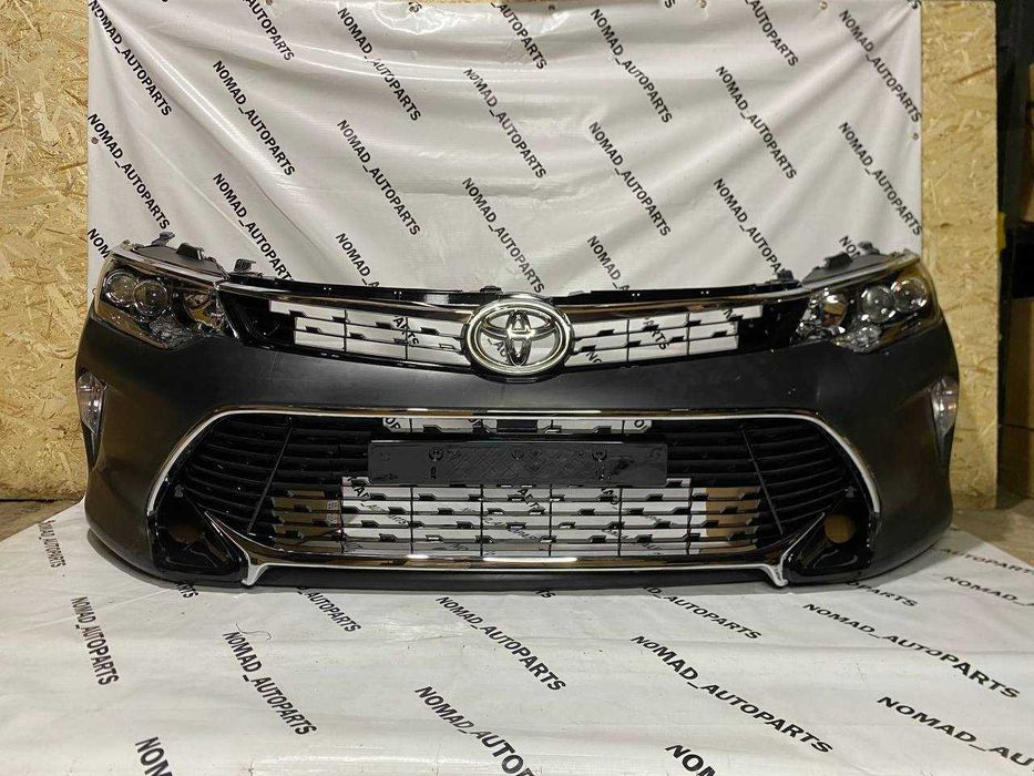 Бампер в сборе Камри 55 эксклюзив/ 55 exclusive/ Фара/ Решетка / Camry