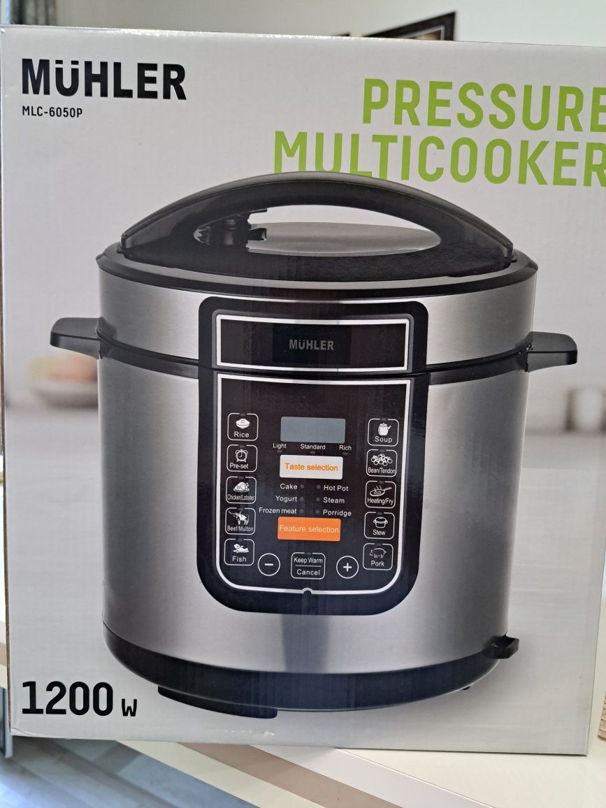 Мултикукър под ниско налягане Muhler - MLC-6050P, 1200W, 16 програми,