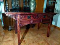 Birou, cu scaun, masa, veche, lemn, masiv, China, Ming