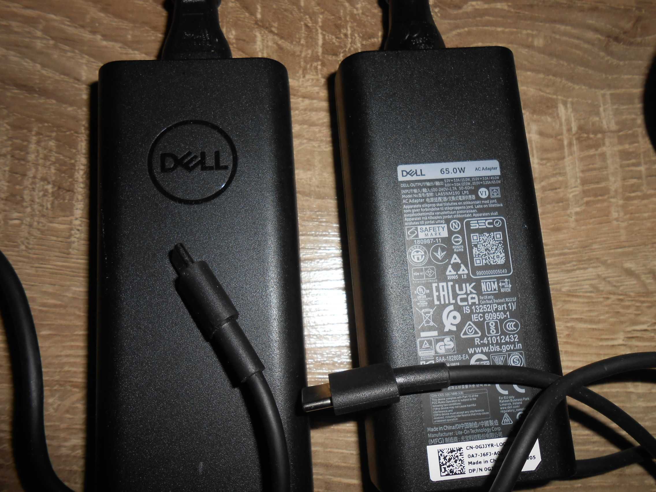 incarcator laptop original DELL si Lenovo de 65W ,  USB Type C,  nou