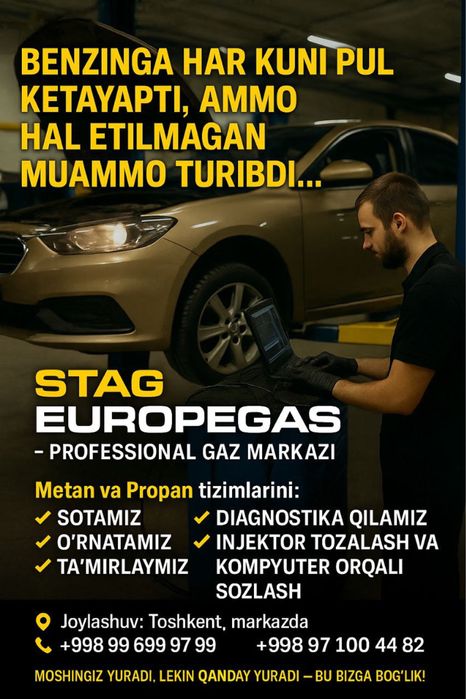 Gaz balon установка endi Xasanboyda