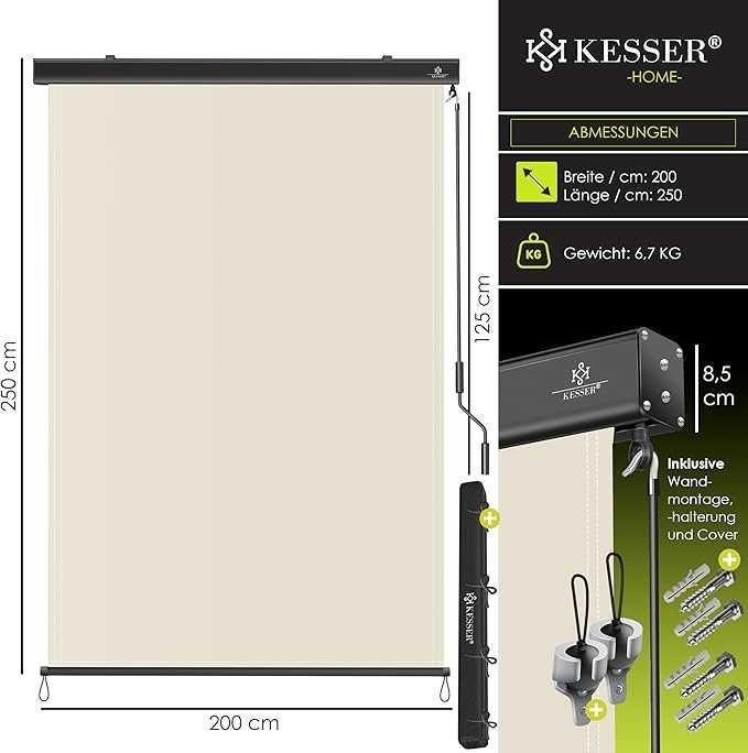 jaluzea verticala exterior kesser 200x250 gri inchis