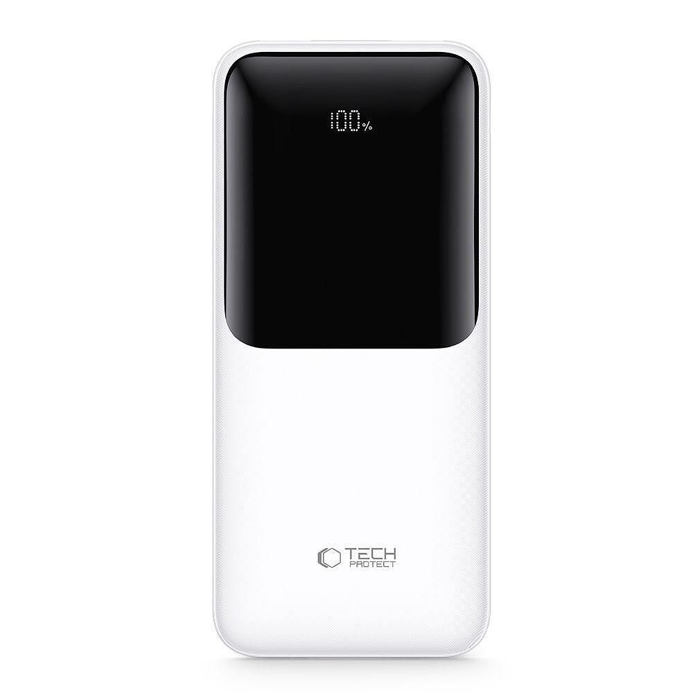 Допълнителна батерия tech-protect pb02 power bank 20000mah 22.5w бяла