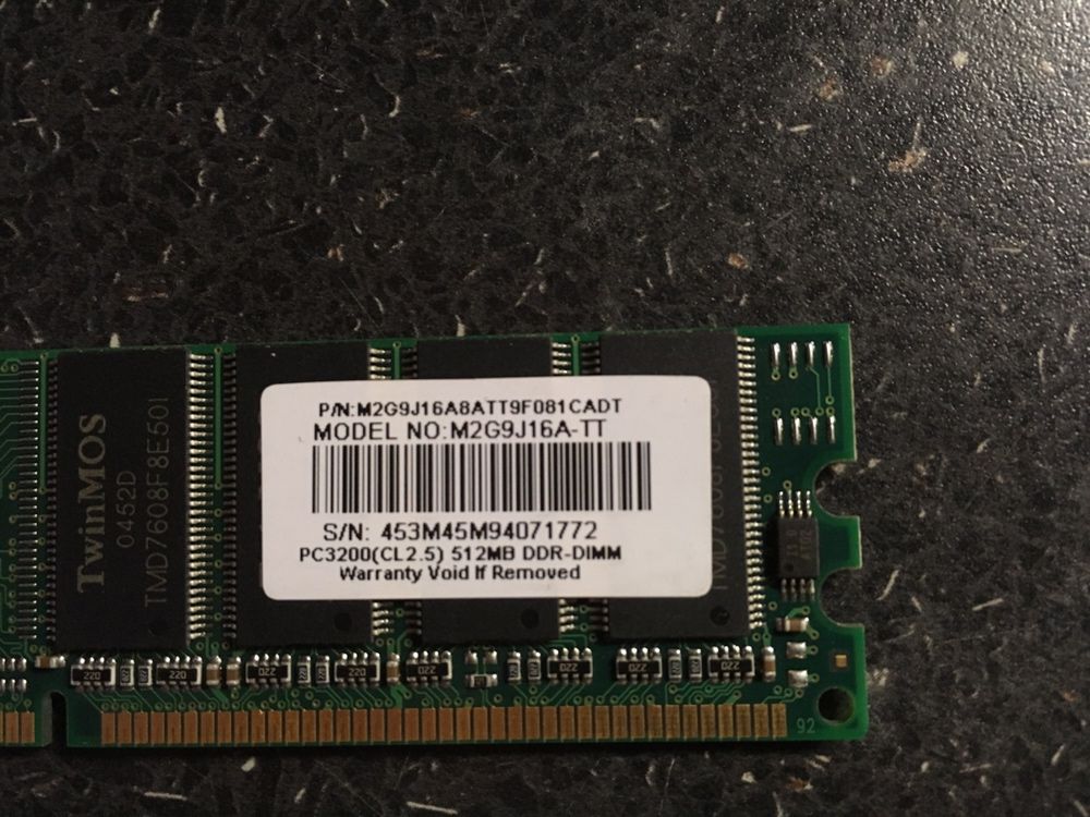 TwinMOS RAM 512 mb DDR400