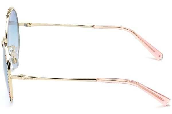 SWAROVSKI – Дамски метални слънчеви очила с разноцветни кристали нови