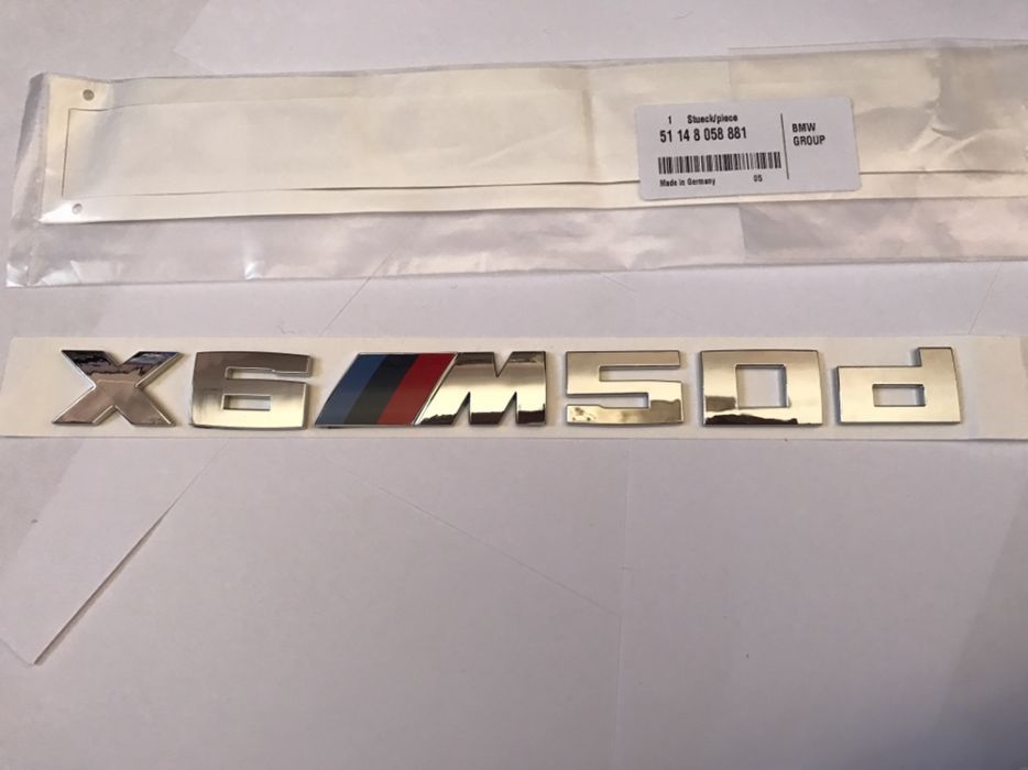 Emblema BMW X6M50d spate