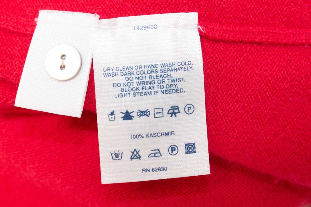 Lands' End кашмирена дамска жилетка червена малина М