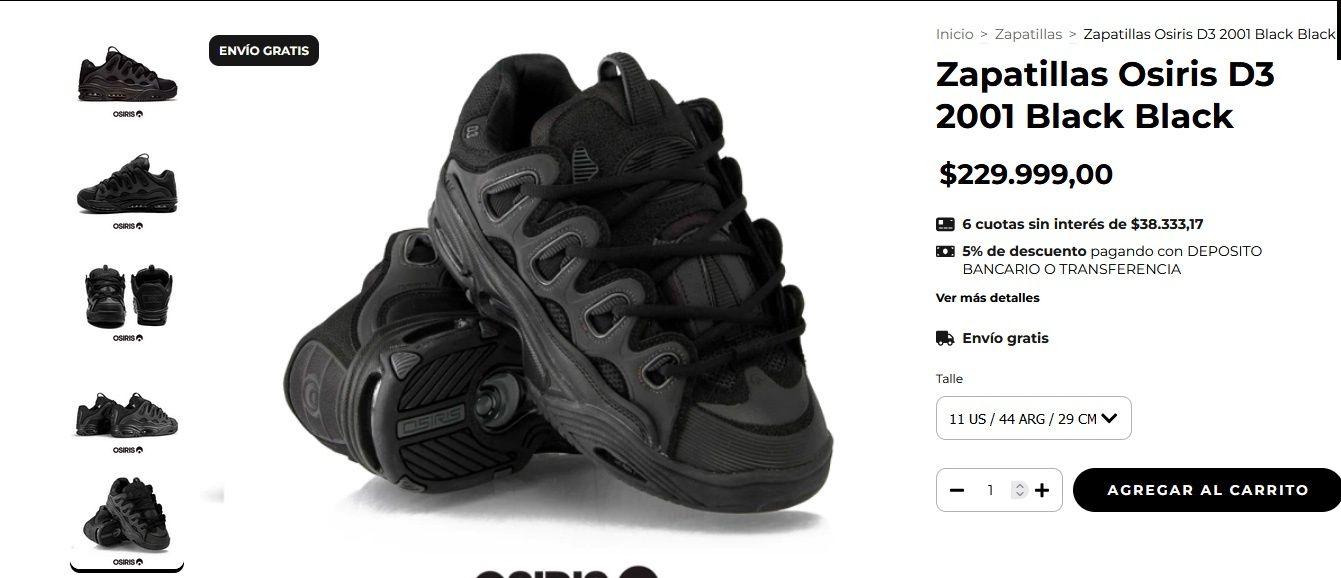 Osiris D3 2001 Black Black !