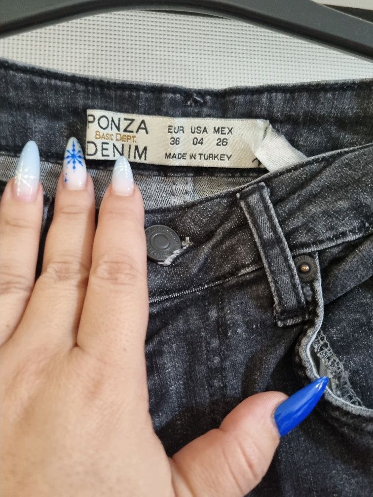 Jeans/ blugi talie înaltă mar 36