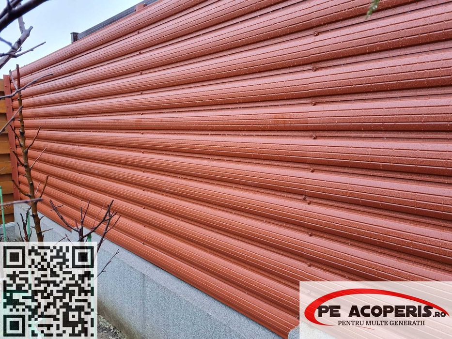 Gard si porti din sipca metalica - dublu vopsita, montaj, cu livrare