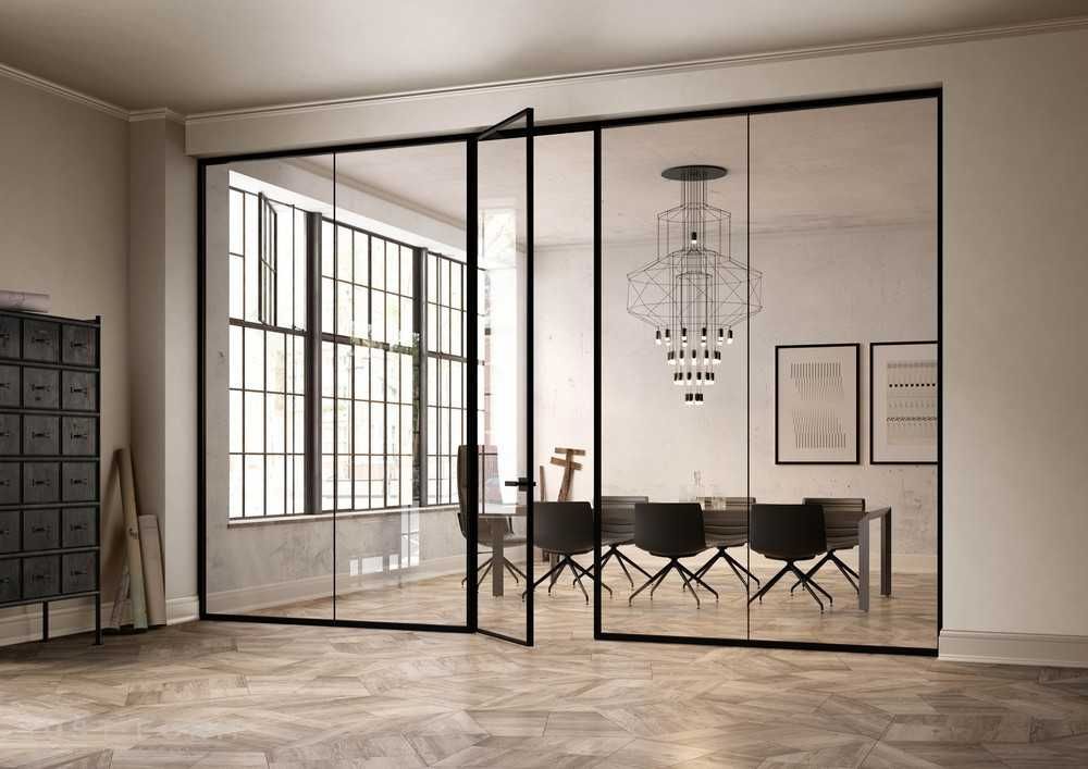 Стеклянные перегородки и двери в стиле LOFT
