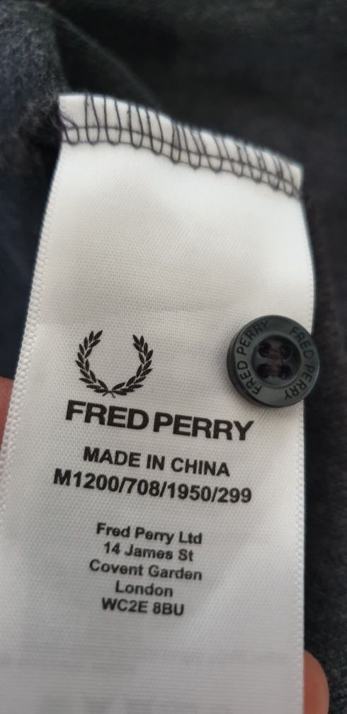 Fred Perry Pique Cotton Mens Size L ОРИГИНАЛ! Мъжка Тениска!