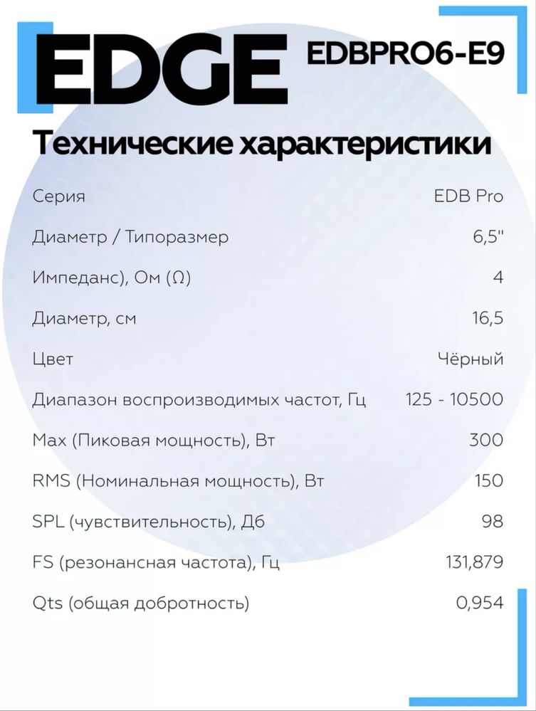 Динамики эстрадные Edge