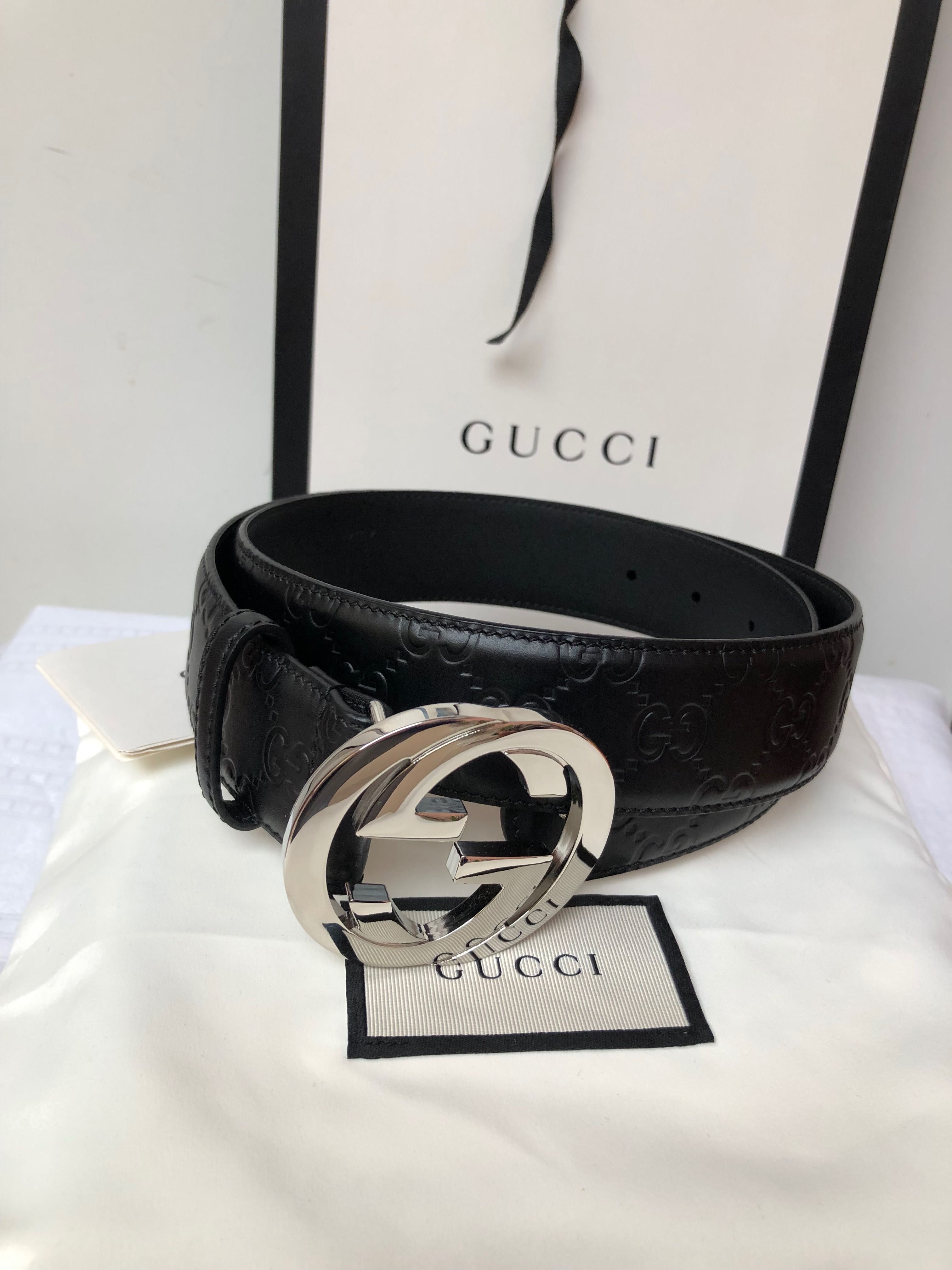 Curea originala Gucci Signature din piele noua cu factura