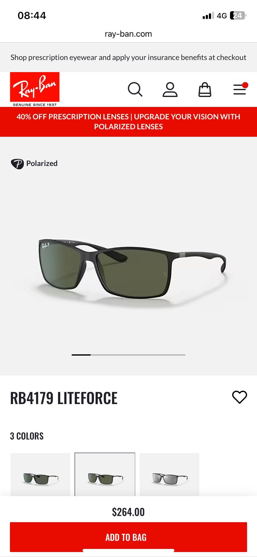 Очила ray ban polarised RB 4179
