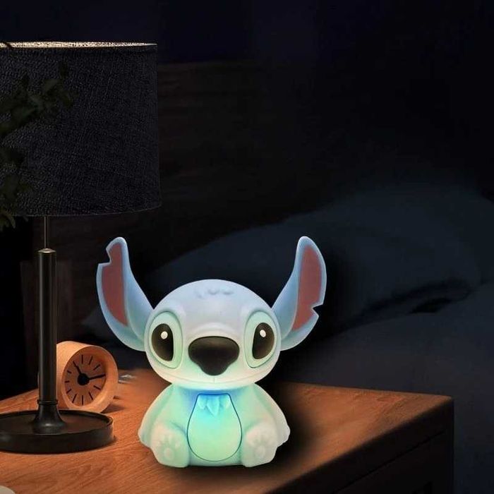 Силиконова, детска лампа Stitch,14x16см,USB зареждане,Вградена батерия