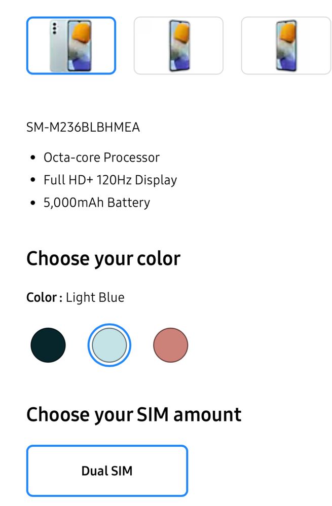 Samsung galaxy M23 5G 128Gb Light Blue