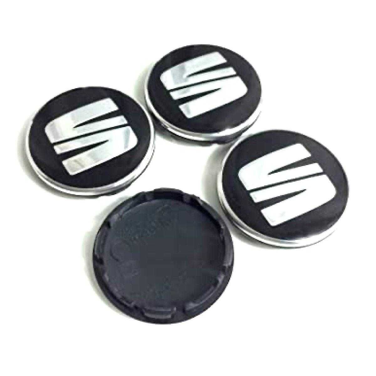 Set 4 capace jante aliaj Seat 56mm negru 5F0601171