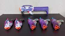 Set lot NERF REBELLE fetițe fete pistol shotgun blaster pistol