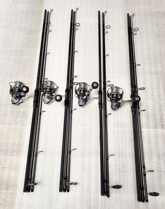 SET 4 Lansete Crap FL VIPER 3.90m 3.5 LBS + 4 Mulinete JS10000