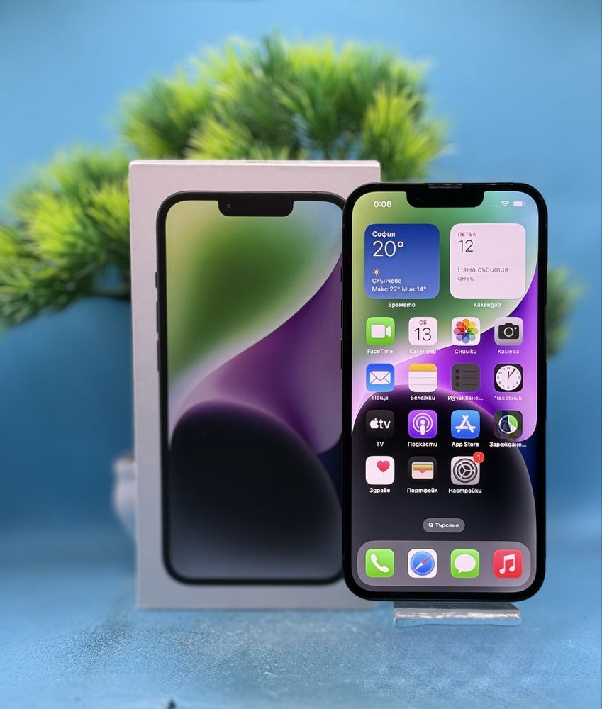 ГАРАНЦИОНЕН!!! Apple iPhone 14, 128GB, 6GB RAM, 5G, Midnight