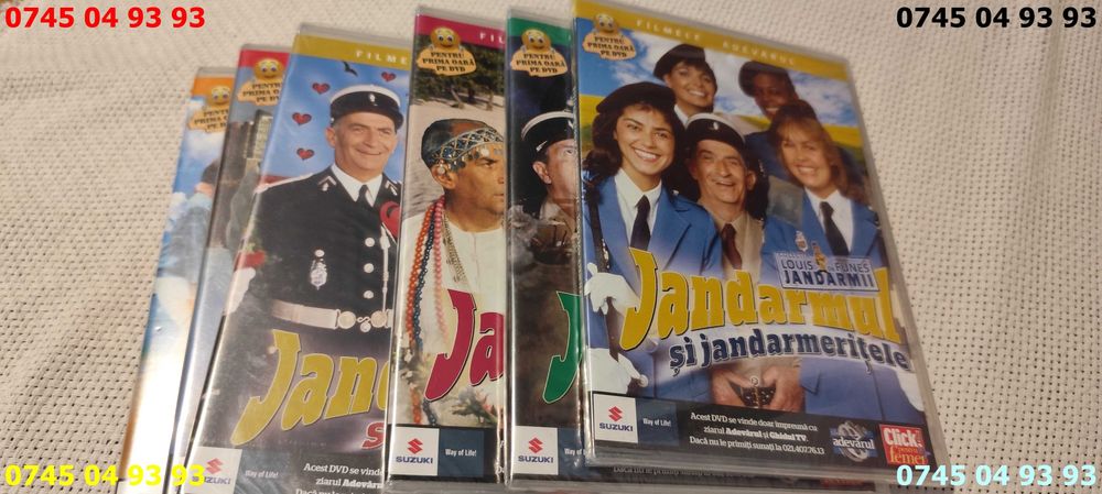 colectie 6DVD JANDARMUL Louis De Funes sigilate