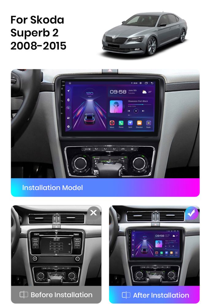 Navigatie Dedicata Skoda Octavia 2 Octavia 3 Superb 2