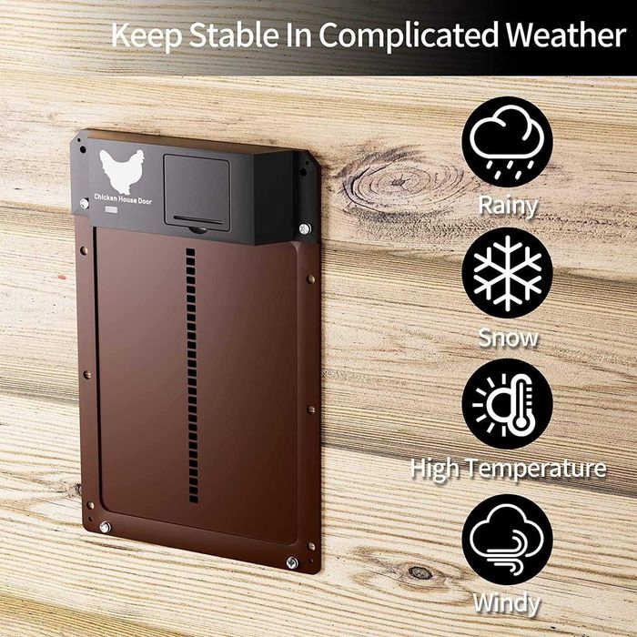 Автоматична врата за кокошарник със светлинен сензор