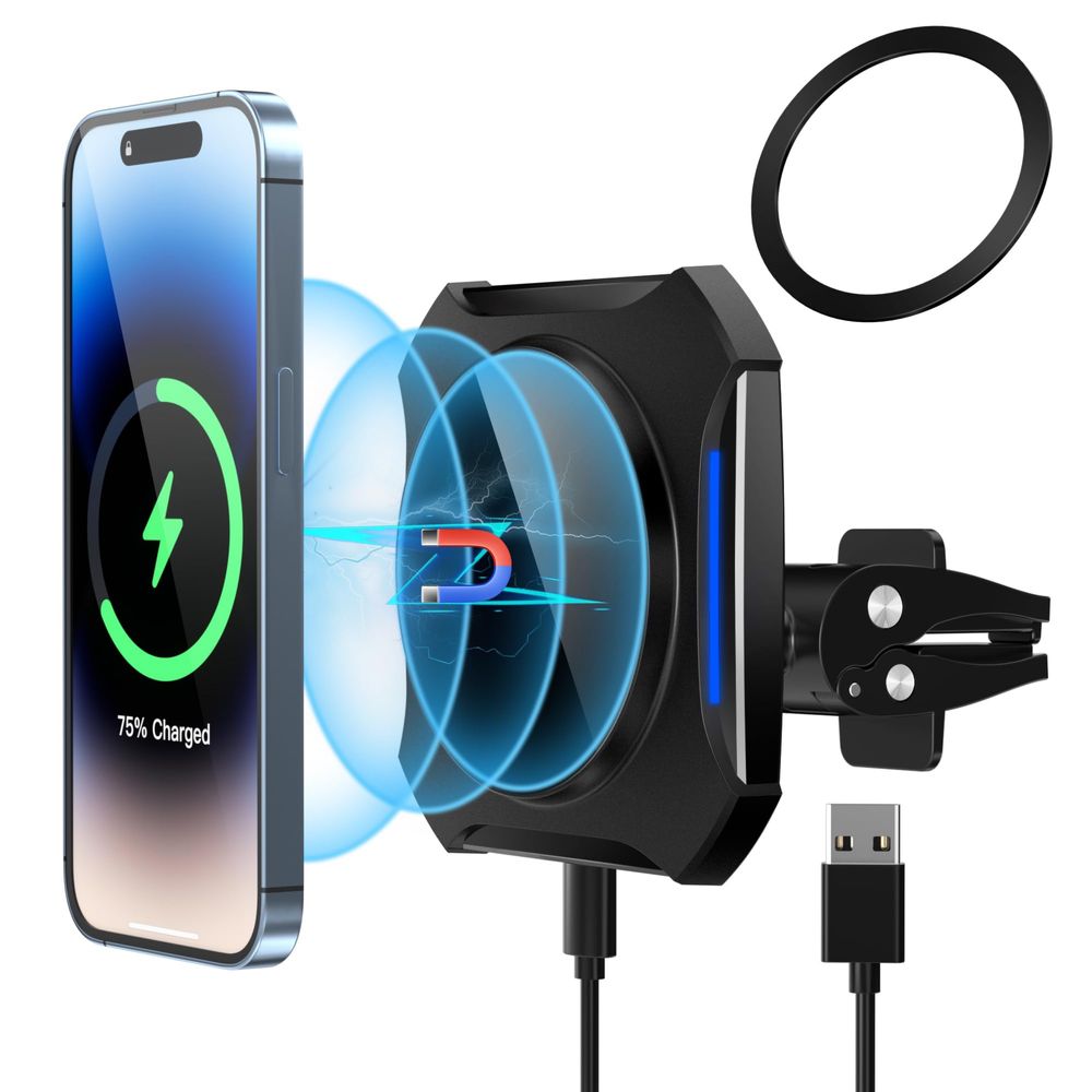 Sewowibo Магнитно бързо зарядно устройство MagSafe за кола/iPhone