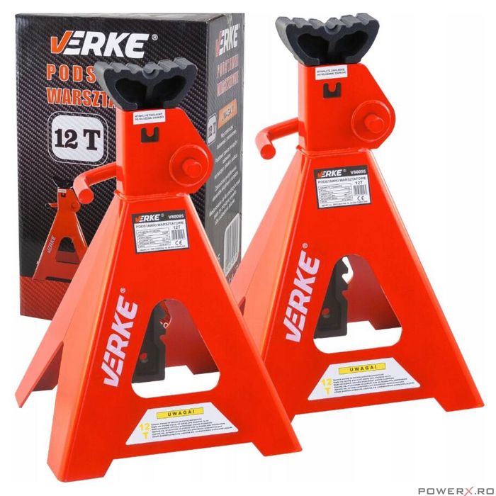 Set 2 capre sustinere 12 tone, 495 - 770 mm, Verke