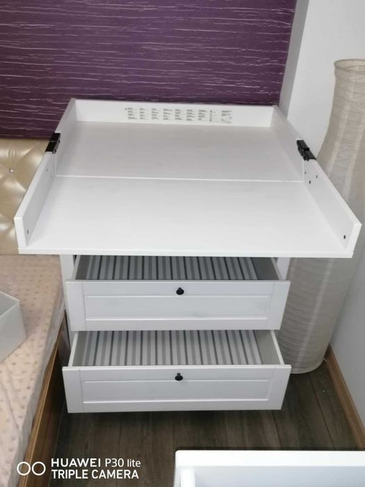 Комплект Бебешко креватче и Маса за повиване/скрин SUNDVIK