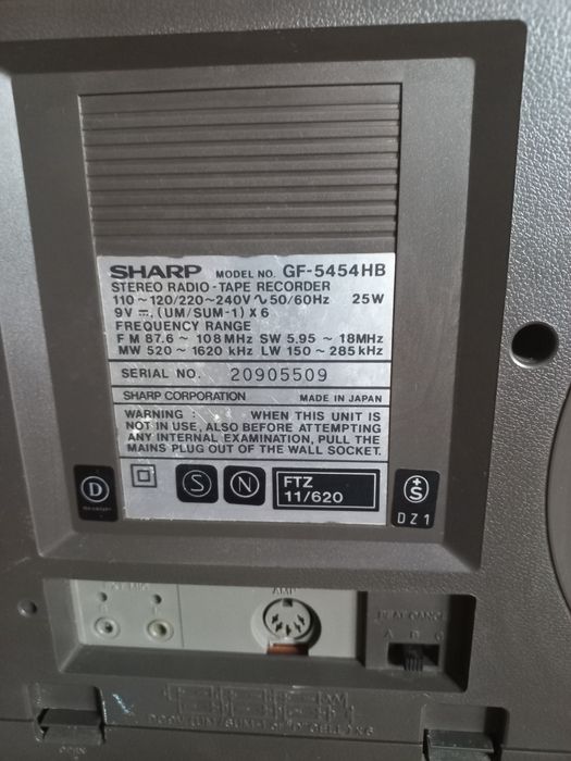 Radiocasetofon SHARP GF-5454