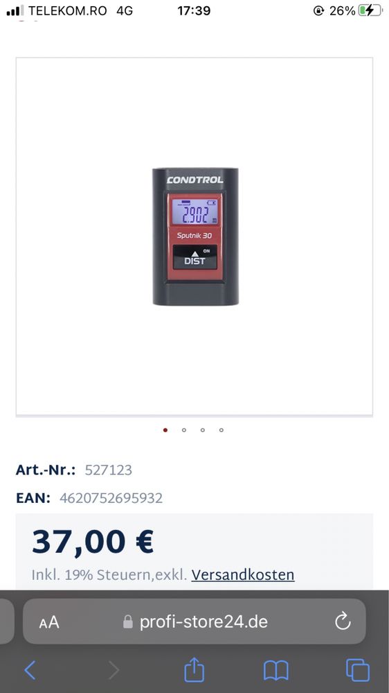 Telemetru Laser- Condtrol Sputnik 30(sigilat)