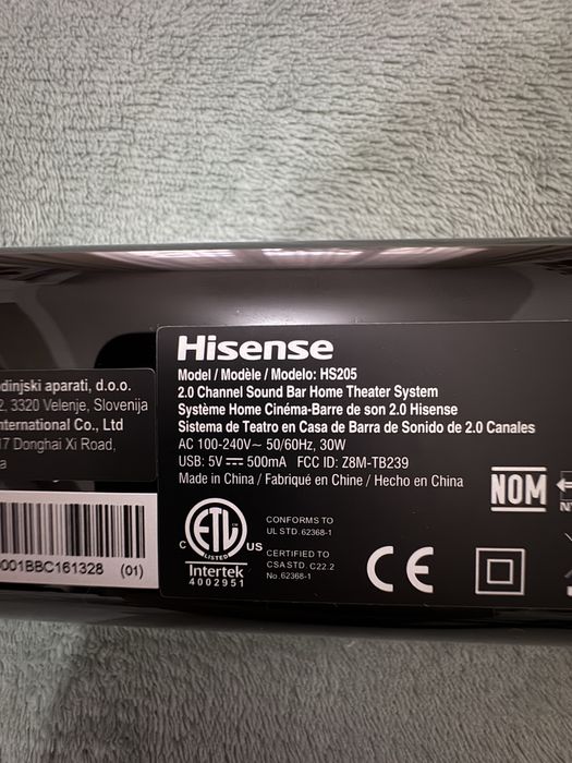 Soundbar hisense