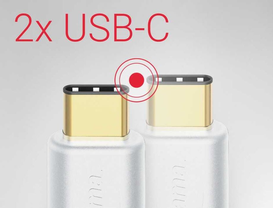 Cablu incarcare, date Telefon Tableta USB-C la USB-C 1m HAMA Alb - NOU