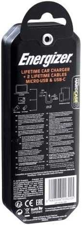 Incarcator auto Energizer LifeTime, 2.4A, MicroUSB + Type C NOU 49 Lei