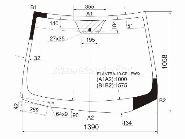 Стекло лобовое HYUNDAI ELANTRA/AVANTE 10-16 Hyundai Avante