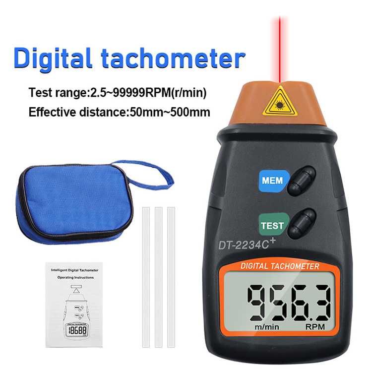 Цифровой лазерный тахометр DT-2234C+