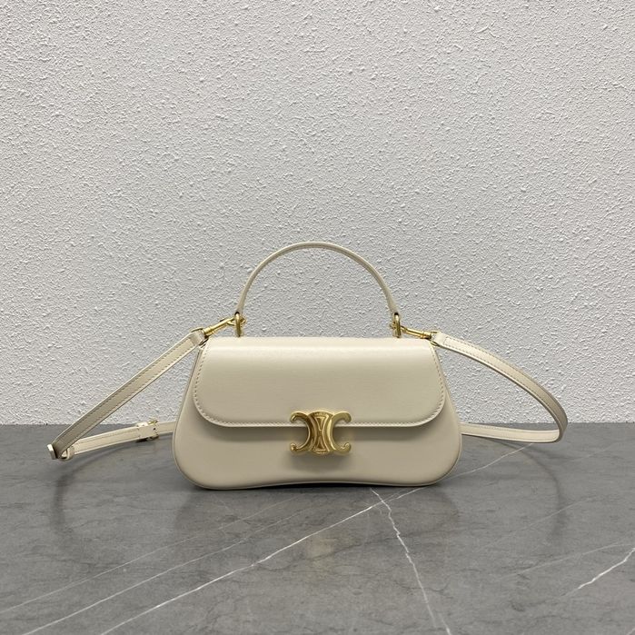 Geanta Celine 23 cm, alb, tip Premium