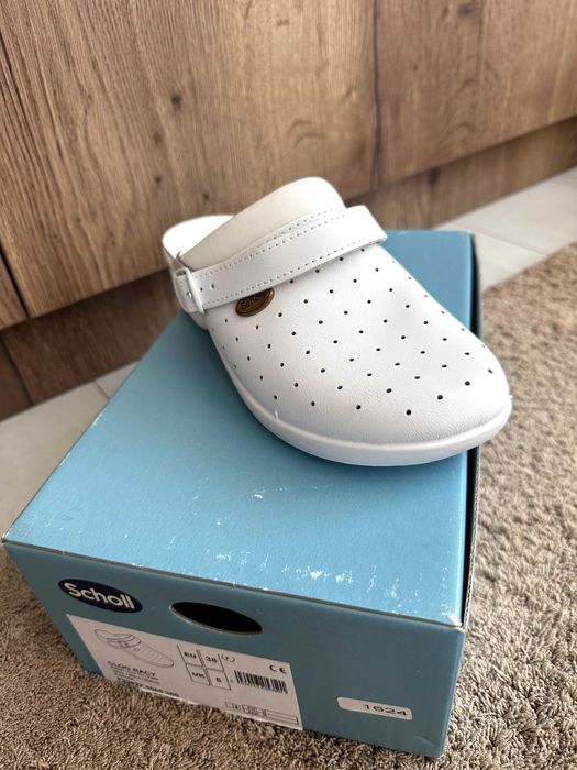 Saboti ortopedici dama Scholl Clog Racy 38 piele cu brant anatomic Noi