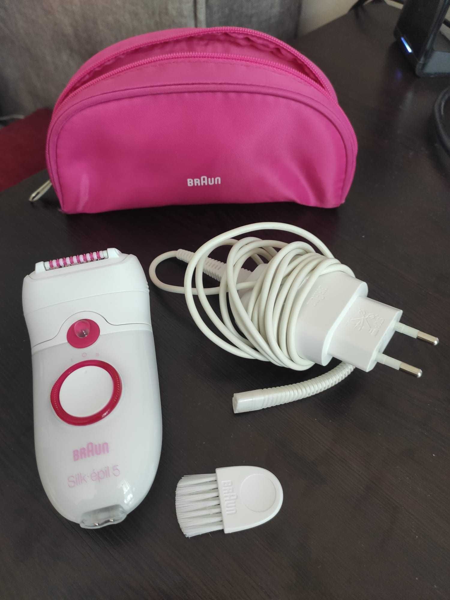 Епилатор Braun Silk-epil 5, 40пинсети, 2степени,масажна глава, миещ се