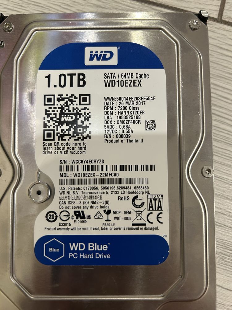 Диск на видернаблюдение 1Tb