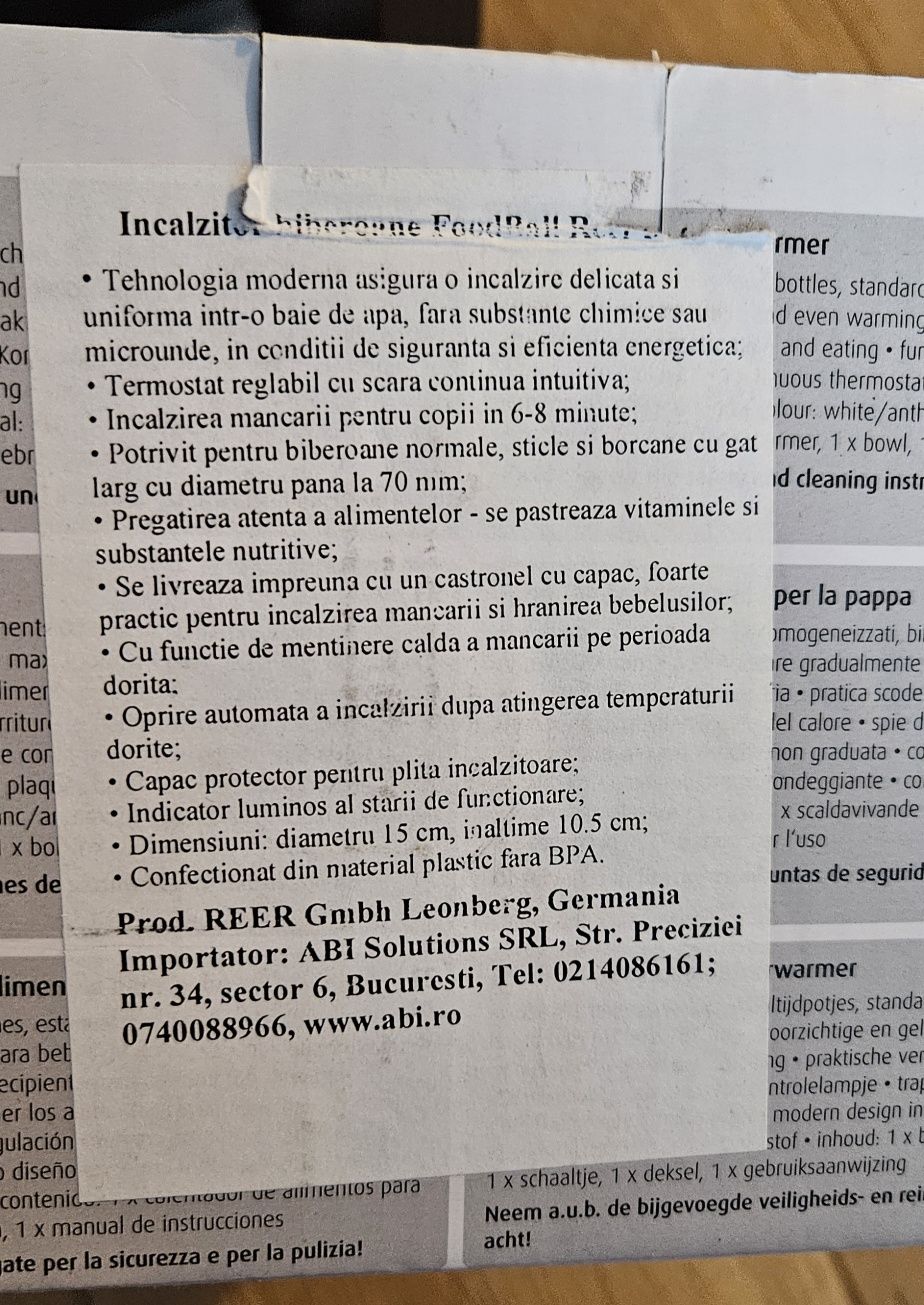 Incalzitor biberoane mancare bebelusi