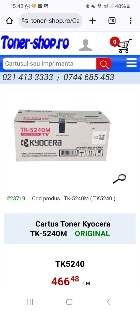 Cartus Original Kyocera TK-5240M, C, Y, K