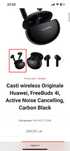 Casti wireless Originale Huawei, FreeBuds 4i, Active Noise Cancelling