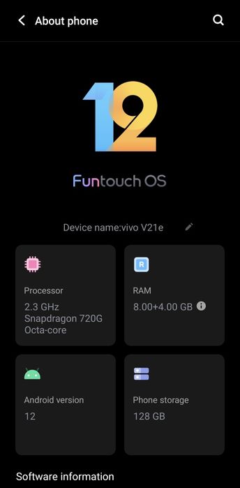 Vivo 21e alo darajada, karobka dokument bor