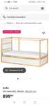 Pat IKEA reversibil alb/pin 90x200