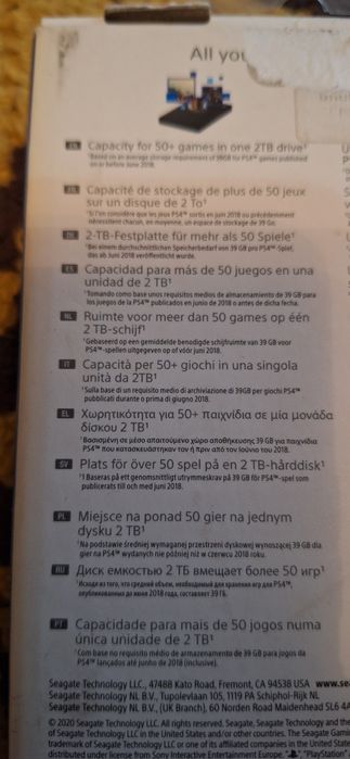 Външен хард 2tb за PlayStation 4