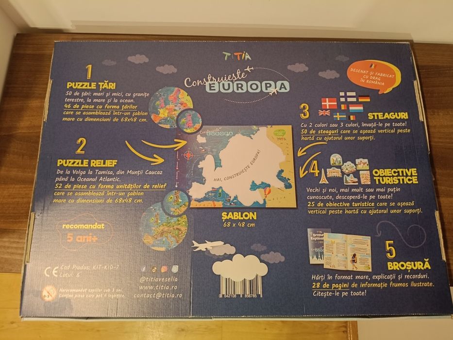 Puzzle cu 173 de piese - Construieste Europa de la Titia