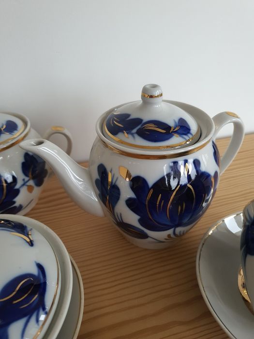 Сервиз Советский Кобальтовые Цветы